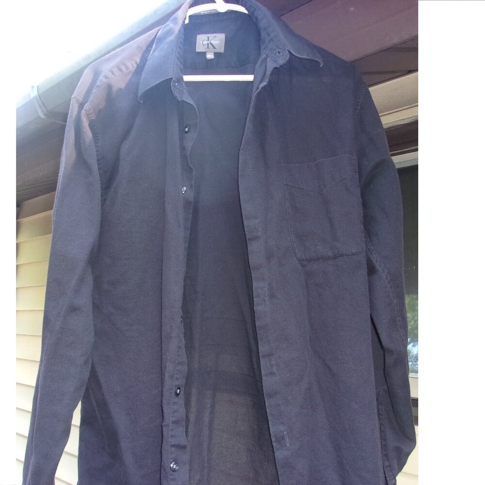 CALVIN KLEIN BLACK DRESS SHIRT MEN'S